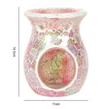 Large Pink Iridescent Crackle Oil Burner-Oil Burners