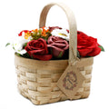 Large Red Bouquet in Wicker Basket-