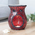 Large Red Crackle Glass Oil Burner-Oil Burners