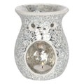 Large Silver Crackle Oil Burner - £19.99 - Oil Burners 