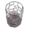 Large Silver Metal Abstract Design Candle Holder - £22.99 - Candle Holders & Plates 