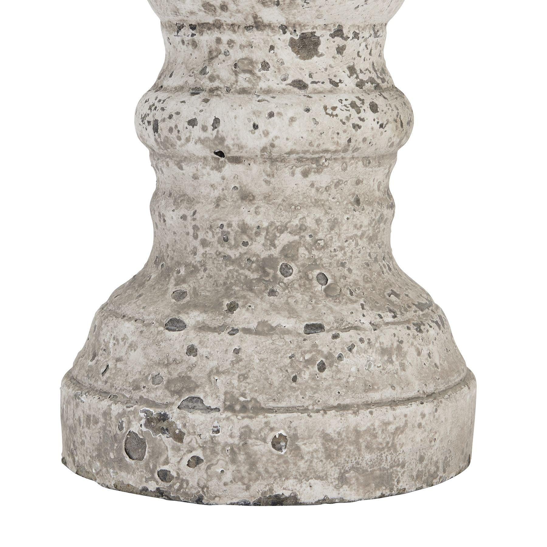 Large Stone Ceramic Column Candle Holder-Gifts & Accessories > Candle Holders > Ornaments