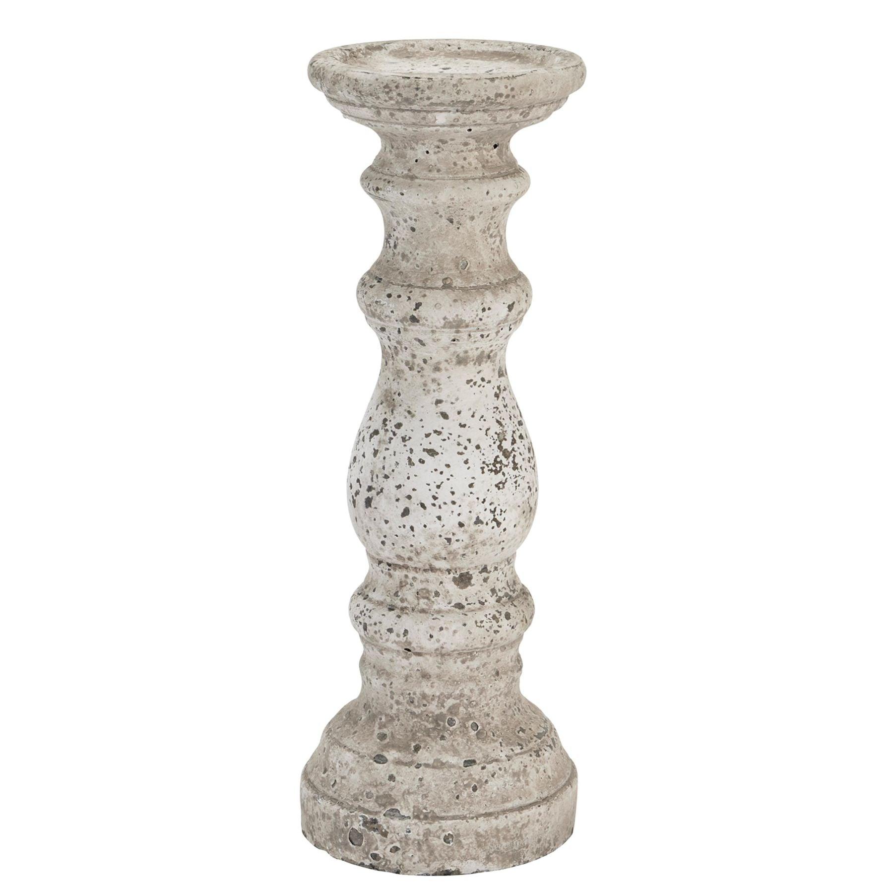 Large Stone Ceramic Column Candle Holder - £64.95 - Gifts & Accessories > Candle Holders > Ornaments 