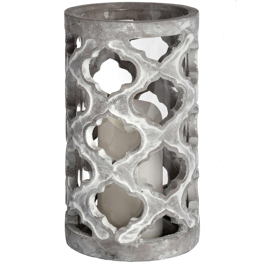 Large Stone Effect Patterned Candle Holder - £44.95 - Gifts & Accessories > Candle Holders > Candle Holders 