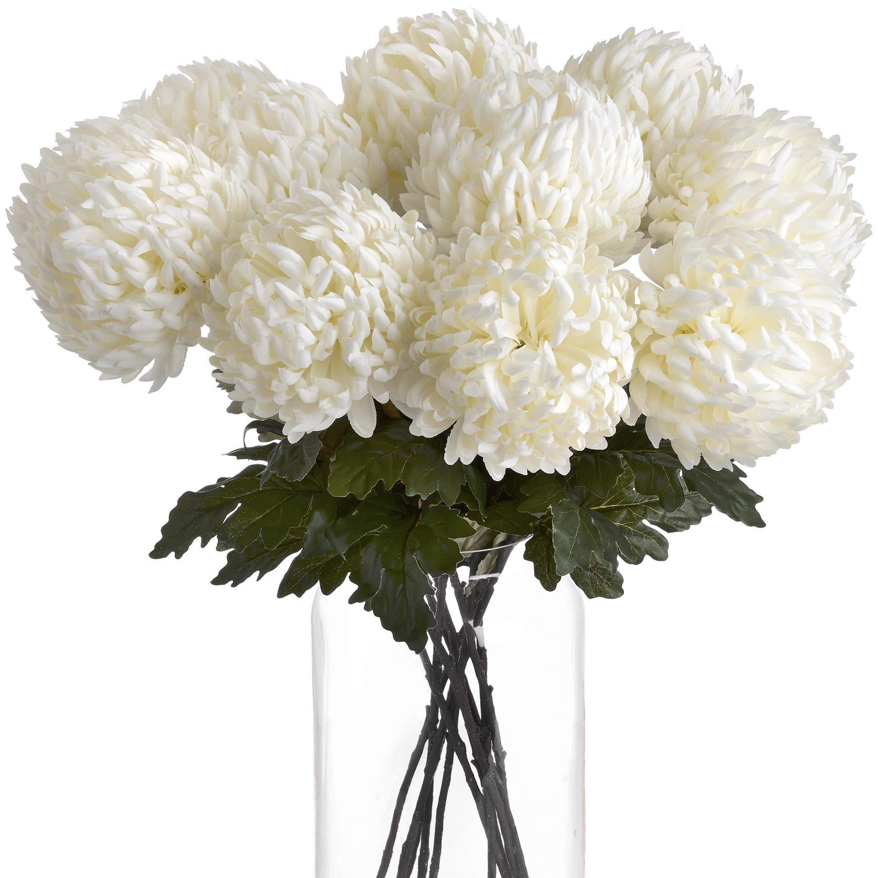 Large White Chrysanthemum-Artificial Flowers