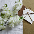 Large White Full Cherry Blossom Stem - £22.95 - Artificial Flowers 