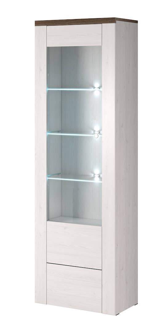 Larona 05 Tall Display Cabinet Oak Sibiu Larche Tall Display Cabinet 