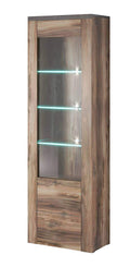 Larona 05 Tall Display Cabinet Oak Satin Tall Display Cabinet 