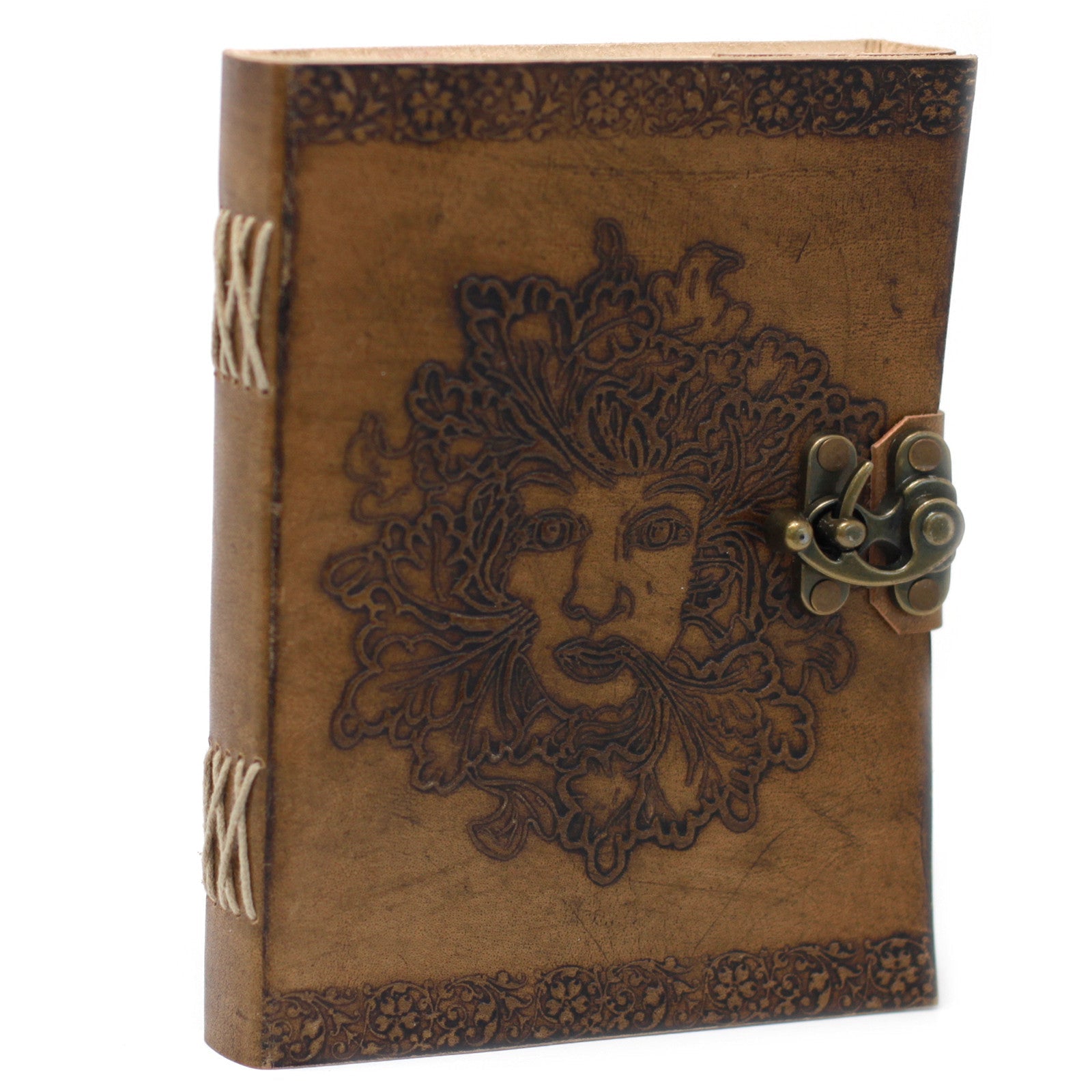 Leather Greenman Notebook (6x8")-