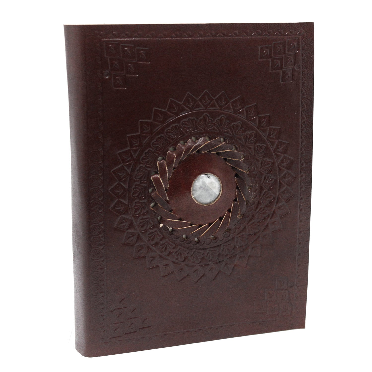 Leather Moonstone Notebook (7x5")-