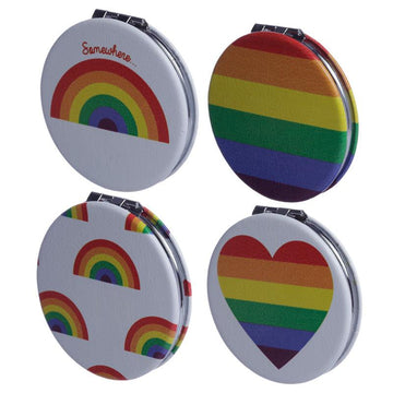 Leatherette Compact Mirror - Somewhere Rainbow - £7.99 - 