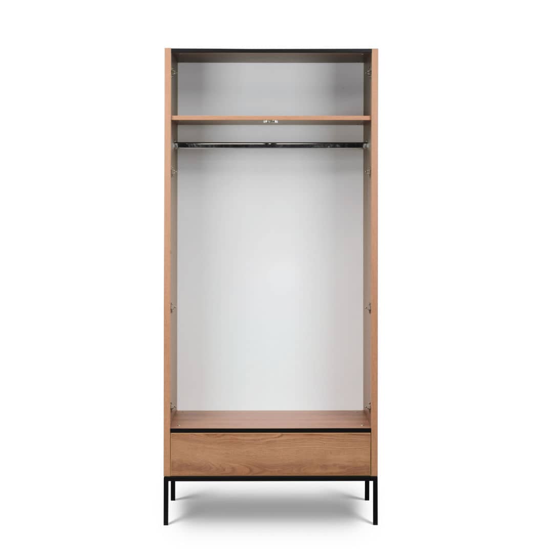 Loft Caramel Hinged Wardrobe - £430.2 - Hinged Door Wardrobe 