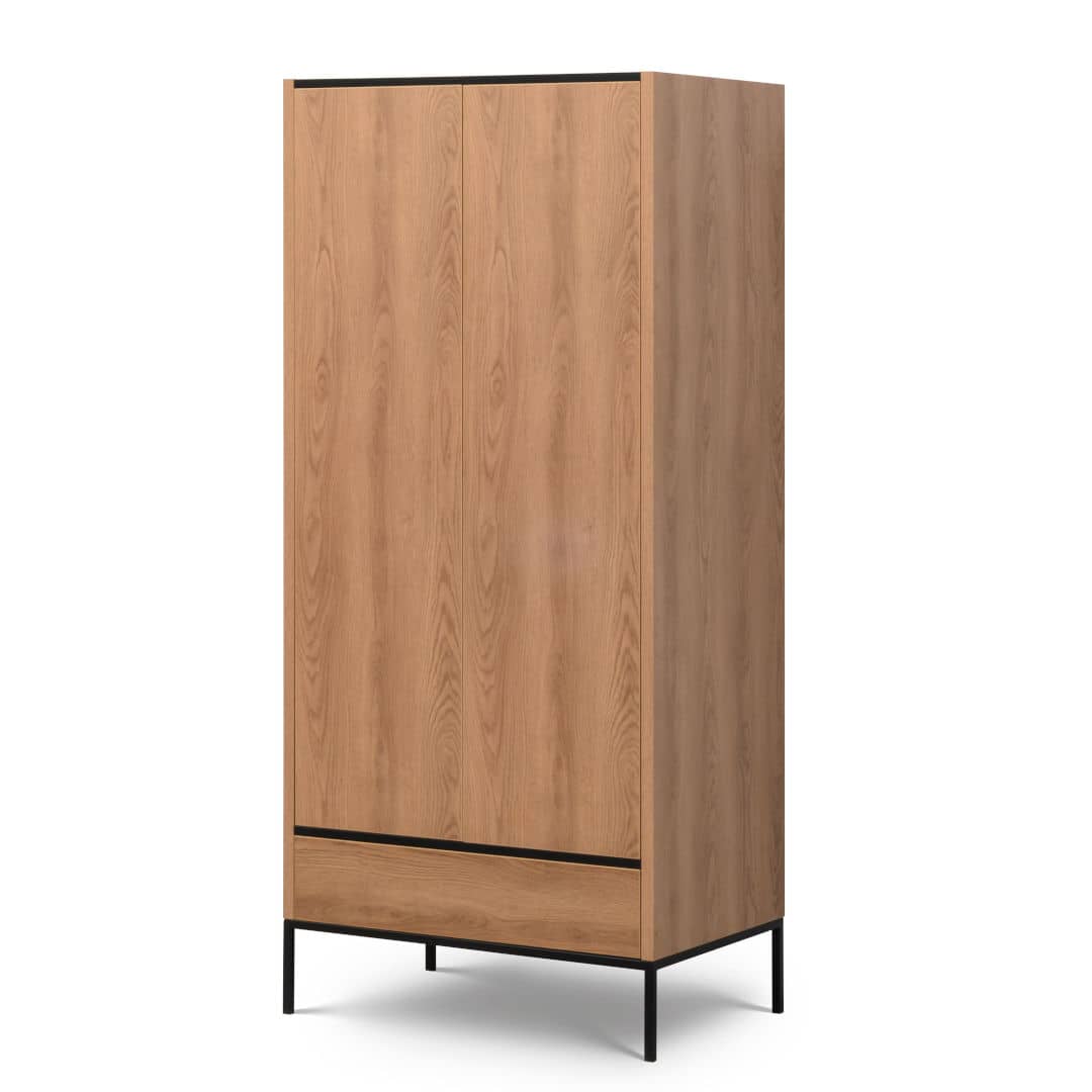 Loft Caramel Hinged Wardrobe - £430.2 - Hinged Door Wardrobe 