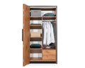 Loft Folding Door Wardrobe 104cm in Lancelot Oak Left Hinged Door Wardrobe 