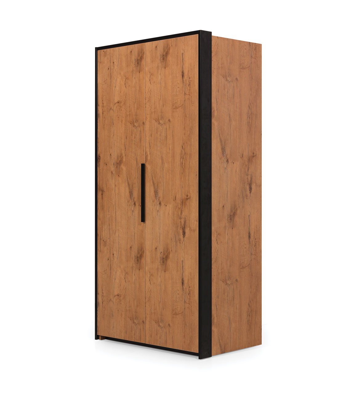 Loft Folding Door Wardrobe 104cm in Lancelot Oak - £414.0 - Hinged Door Wardrobe 