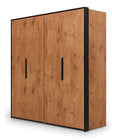 Loft Folding Door Wardrobe 204cm in Lancelot Oak - £797.4 - Hinged Door Wardrobe 