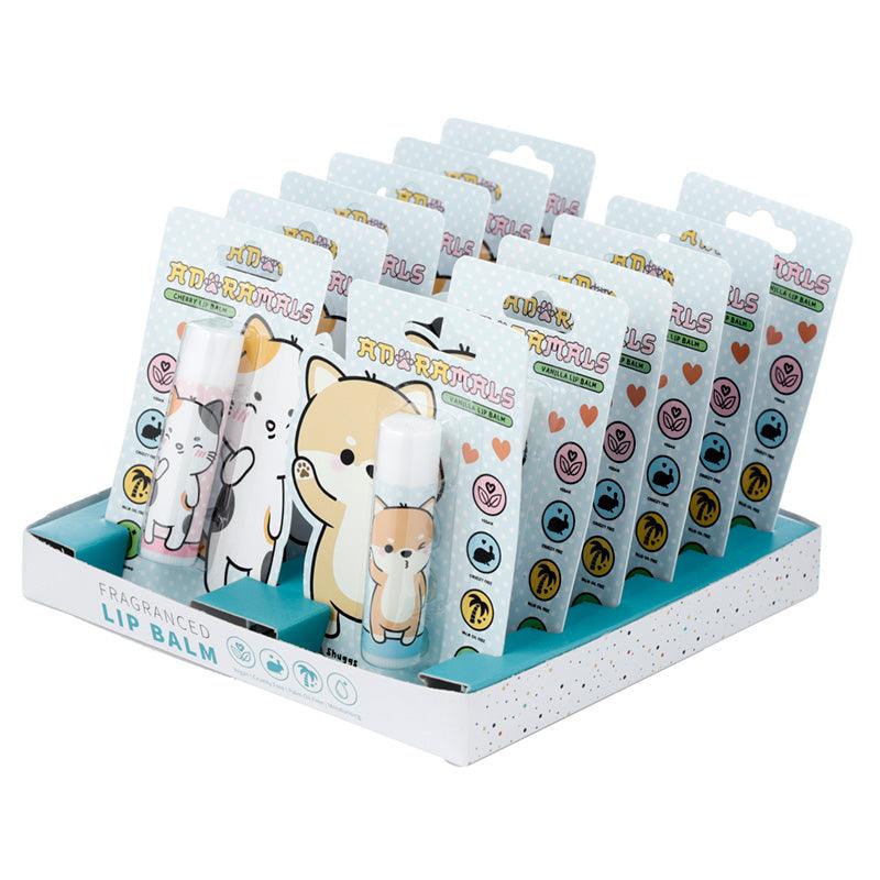 Lola the Cat and Shuggs the Shiba Inu Dog Adoramals Stick Lip Balm - Cherry (Lola) Vanilla (Shuggs) - £6.0 - 