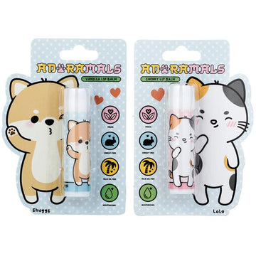 Lola the Cat and Shuggs the Shiba Inu Dog Adoramals Stick Lip Balm - Cherry (Lola) Vanilla (Shuggs) - £6.0 - 