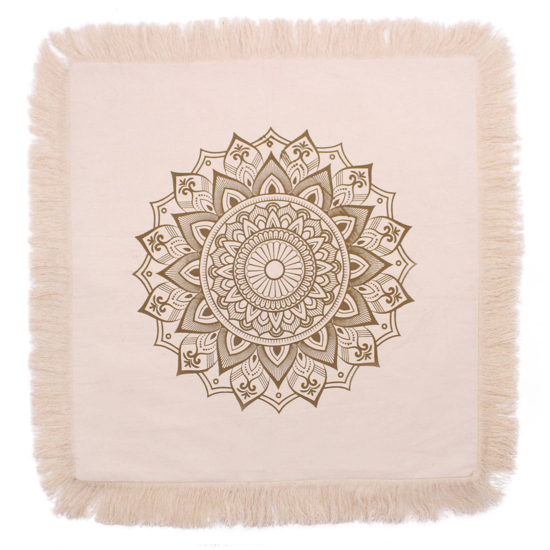 Lotus Mandala Cushion Cover - 60x60cm - bronze - £37.0 - 