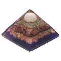 Lrg Organite Pyramid 80mm - Peacock-