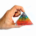 Lrg Orgonite Pyramid 70mm - Chakra Gemchips-