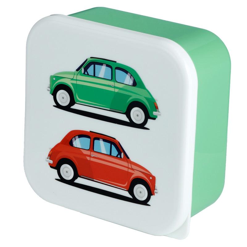 Lunch Boxes Set of 3 (M/L/XL) - Retro Fiat 500-