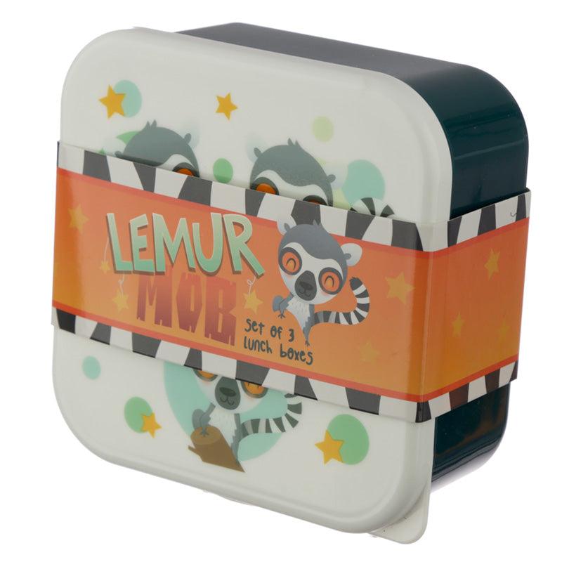 Lunch Boxes Set of 3 (S/M/L) - Lemur Mob - £8.99 - 