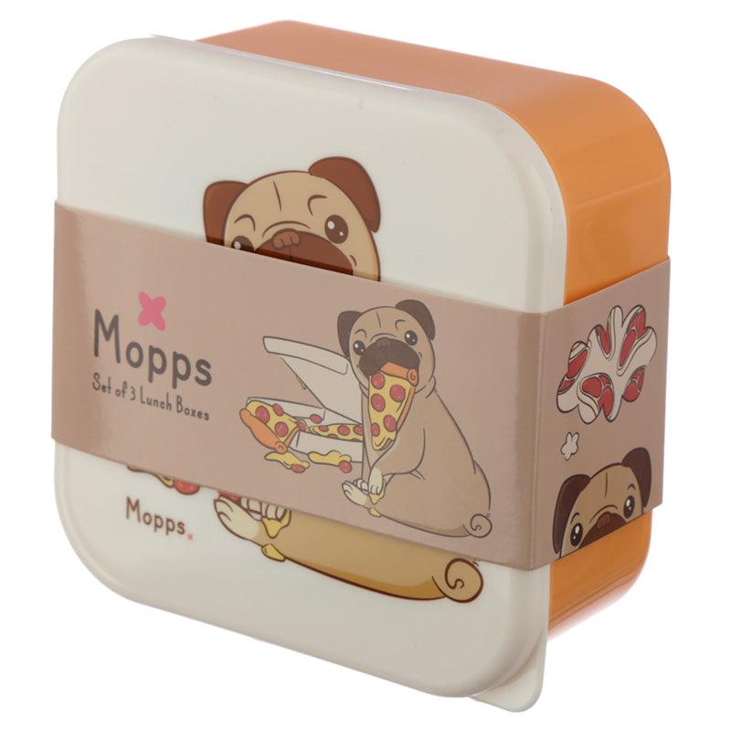 Lunch Boxes Set of 3 (S/M/L) - Mopps Pug - £8.99 - 