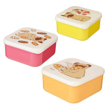 Lunch Boxes Set of 3 (S/M/L) - Mopps Pug - £8.99 - 