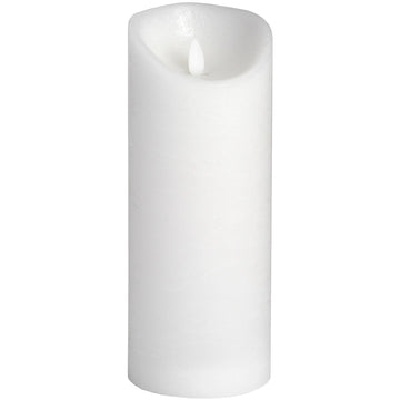 Luxe Collection 3.5 x9 White Flickering Flame LED Wax Candle - £28.95 - Gifts & Accessories > Candles > Candle Sticks 