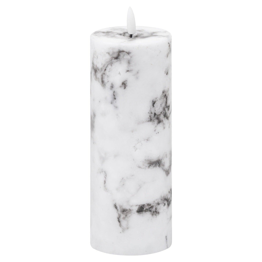 Luxe Collection Natural Glow 3x8 Marble Effect LED Candle - £27.95 - Gifts & Accessories > Candles 