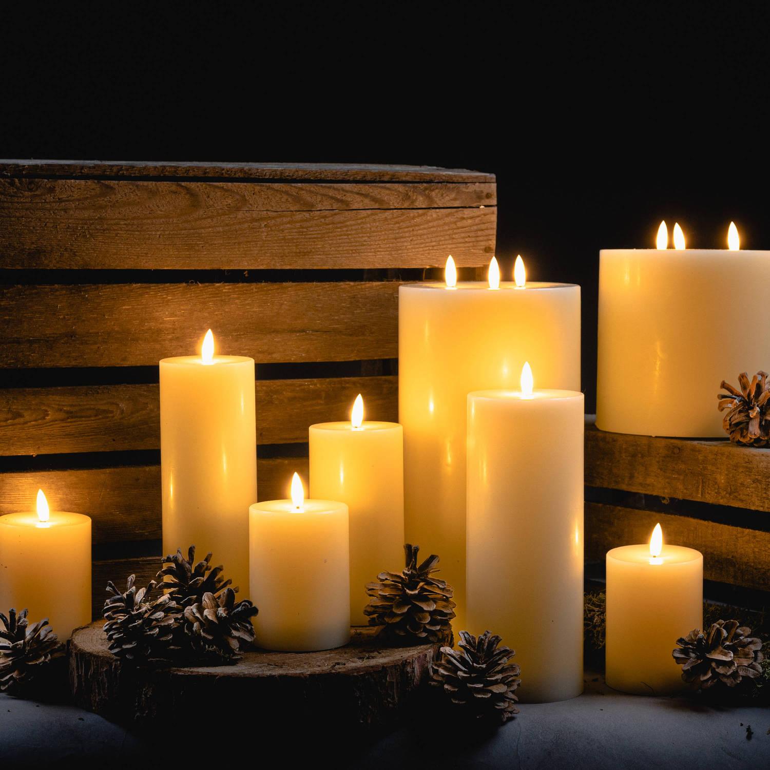 Luxe Collection Natural Glow 6 x 12 LED Ivory Candle-Gifts & Accessories > Candles > Festive Farmhouse