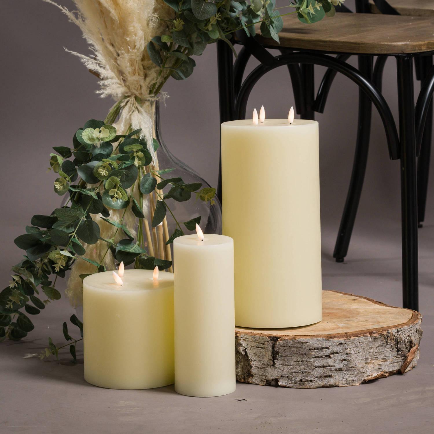 Luxe Collection Natural Glow 6 x 6 LED Ivory Candle-Gifts & Accessories > Candles > Wax