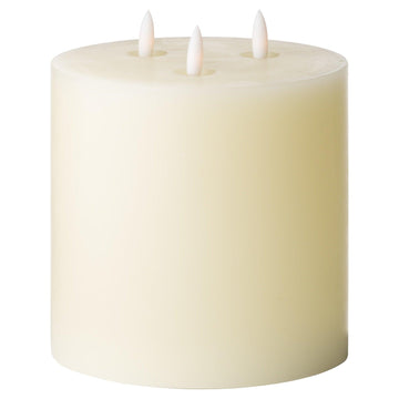 Luxe Collection Natural Glow 6 x 6 LED Ivory Candle - £44.95 - Gifts & Accessories > Candles > Wax 