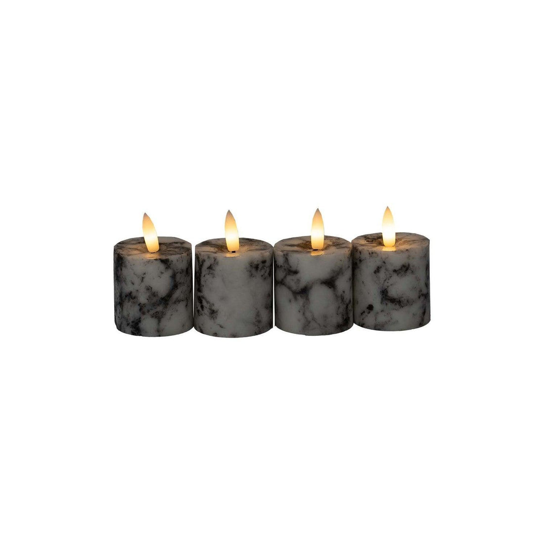 Luxe Collection Natural Glow Marble Set of 4 LED Votives - £39.95 - Gifts & Accessories > Candles > LED 