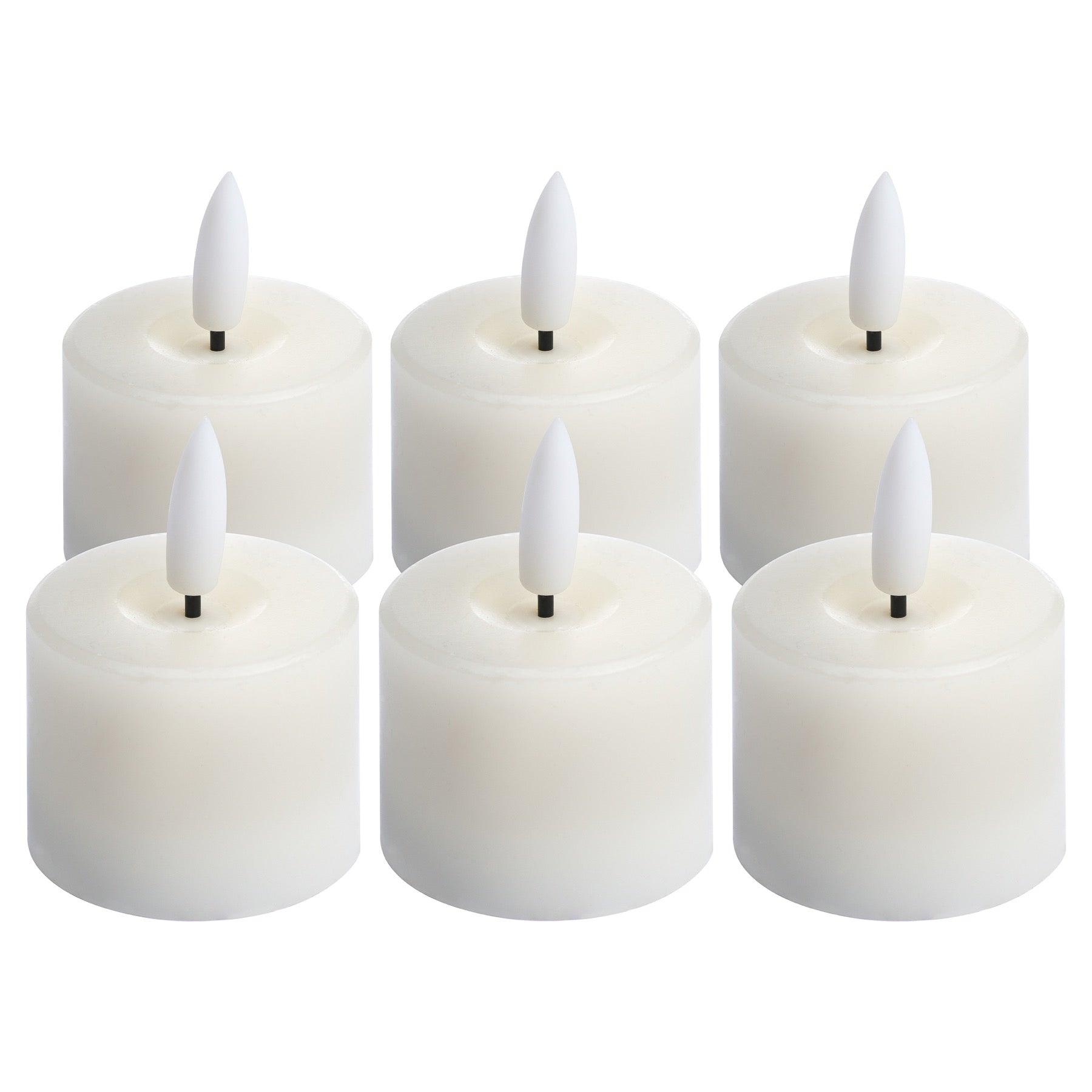 Luxe Collection Set Of 6 Natural Glow Led Tealight Candles - £39.95 - Gifts & Accessories > Candles 