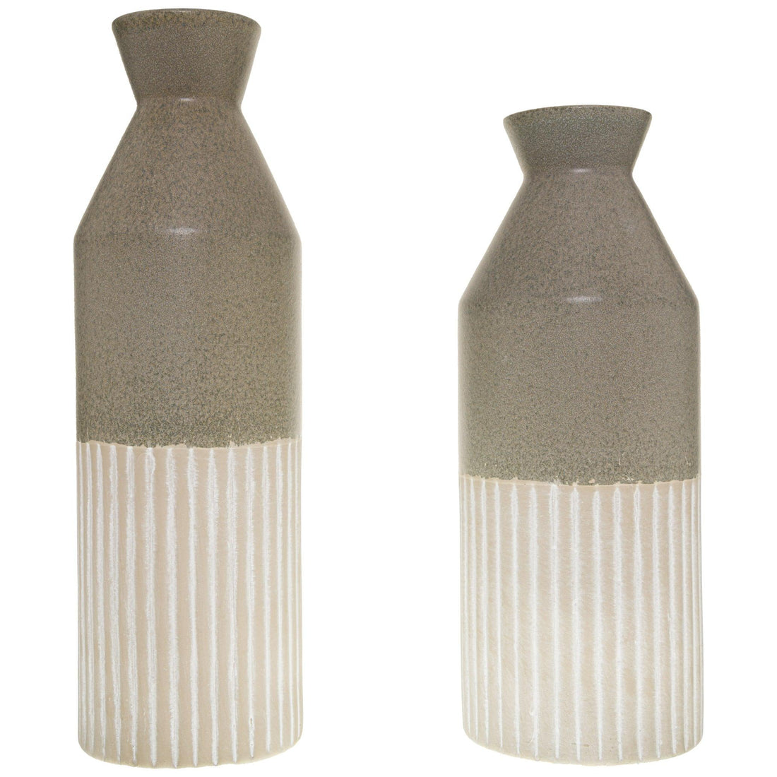 Mason Collection Grey Ceramic Ellipse Tall Vase - £44.95 - Gifts & Accessories > Vases 