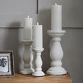 Matt White Ceramic Candle Holder-Gifts & Accessories > Candle Holders > Ornaments