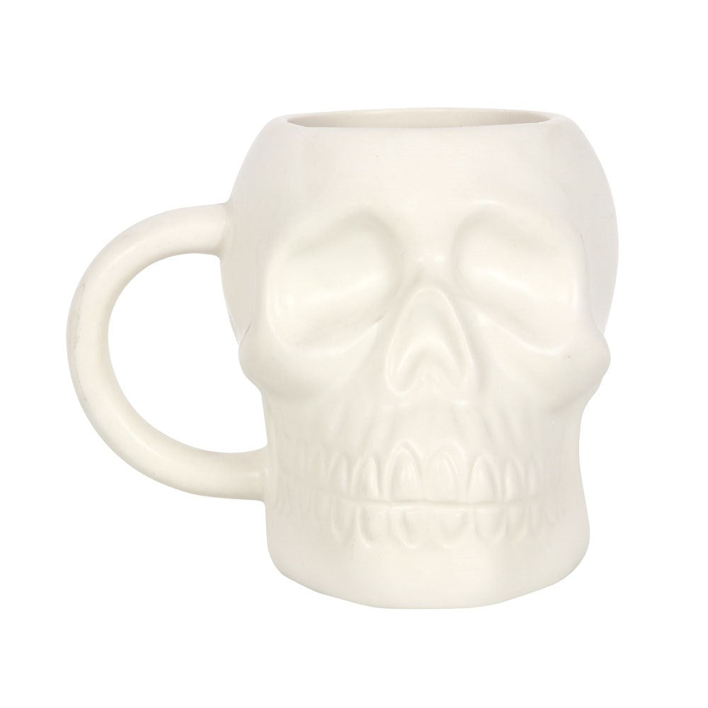 Matte White Skull Mug - £15.99 - Mugs Cups 