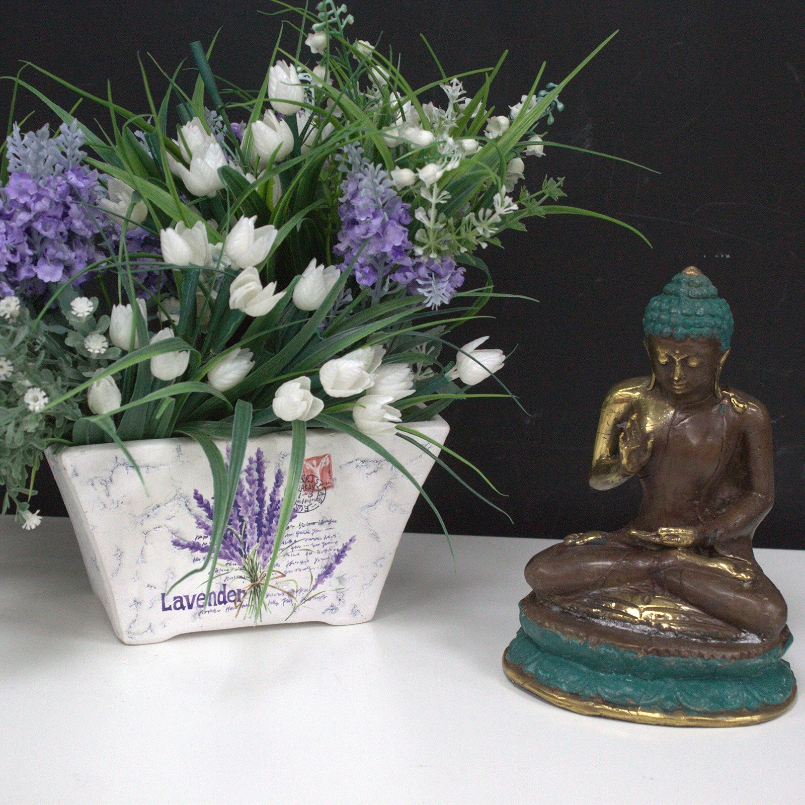 Med Hand Up Sitting Buddha-