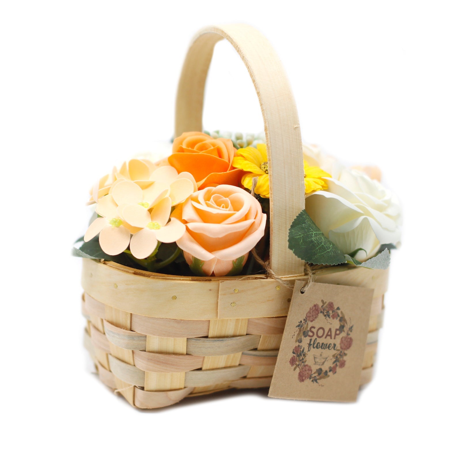 Medium Orange Bouquet in Wicker Basket - £36.7 - 