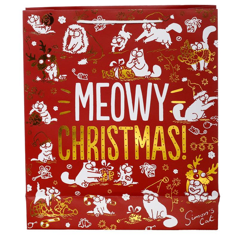 Meowy Christmas Simon's Cat Extra Large Christmas Gift Bag-