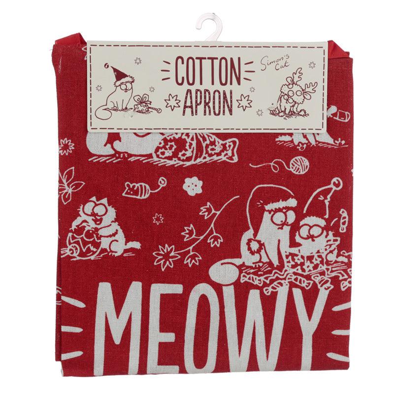 Meowy Christmas Simon's Poly Cotton Apron-