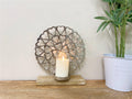 Metal Heart Sculpture Candle Holder-Candle Holders & Plates