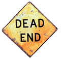 Metal Square Wall Sign - Dead End-