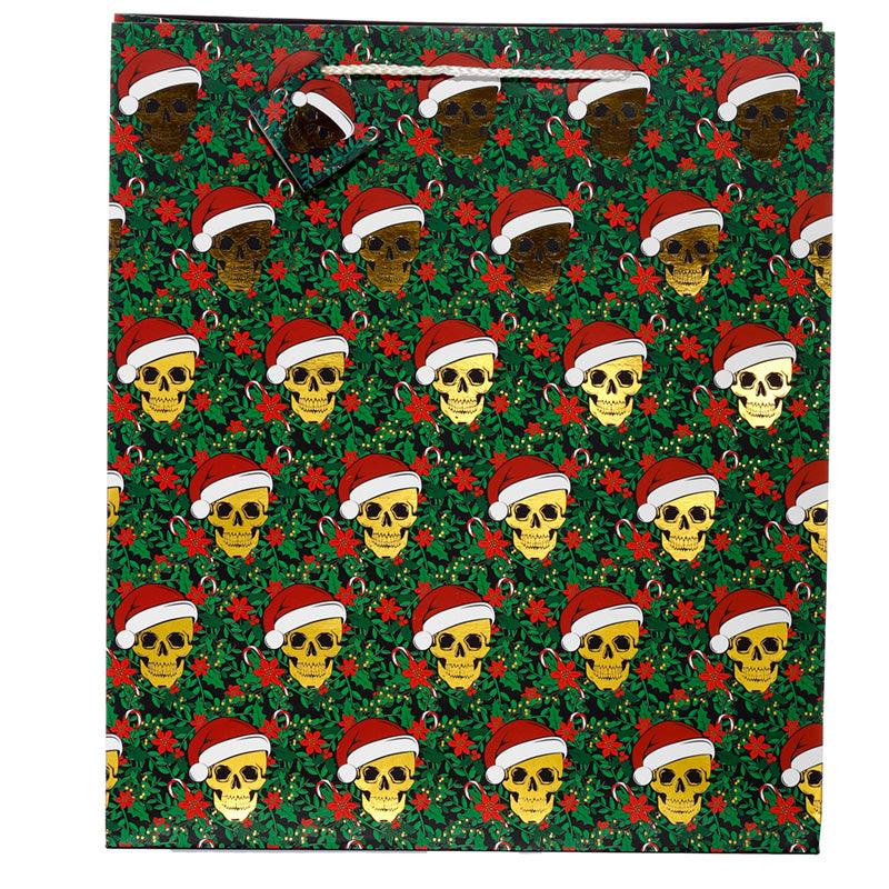 Metallic Skulls Extra Large Christmas Gift Bag-