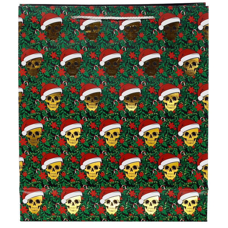 Metallic Skulls Extra Large Christmas Gift Bag-