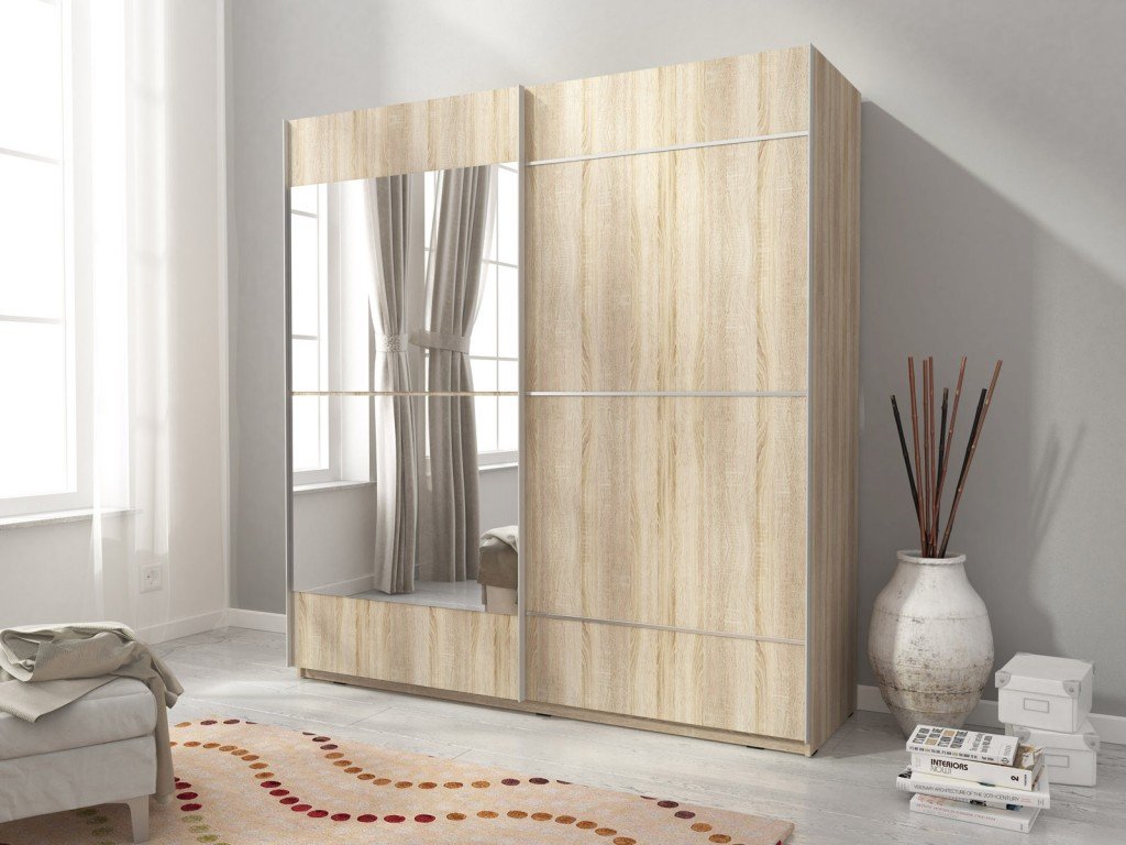 Mika 04 Sliding Door Wardrobe 200cm 200cm Sliding Door Wardrobe 