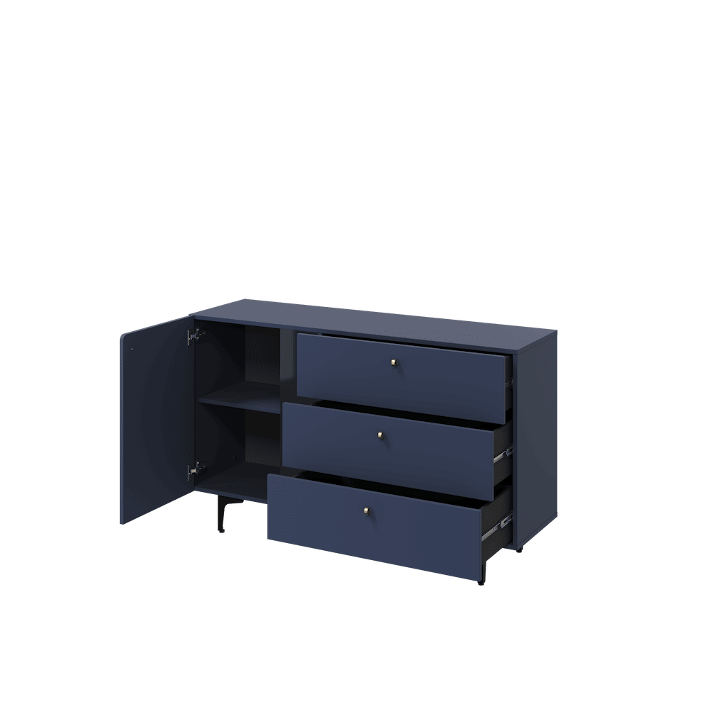 Milano Sideboard Cabinet 138cm Navy Living Sideboard Cabinet 