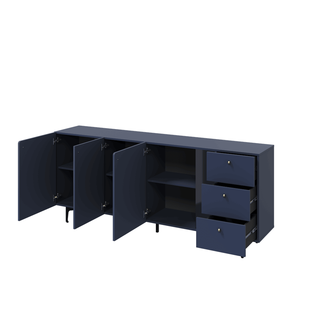 Milano Sideboard Cabinet 200cm Navy Living Sideboard Cabinet 